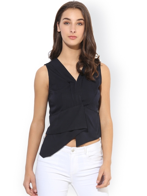 

Heather Hues Women Black Solid Crop Top
