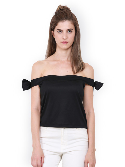 

Heather Hues Women Black Solid Top