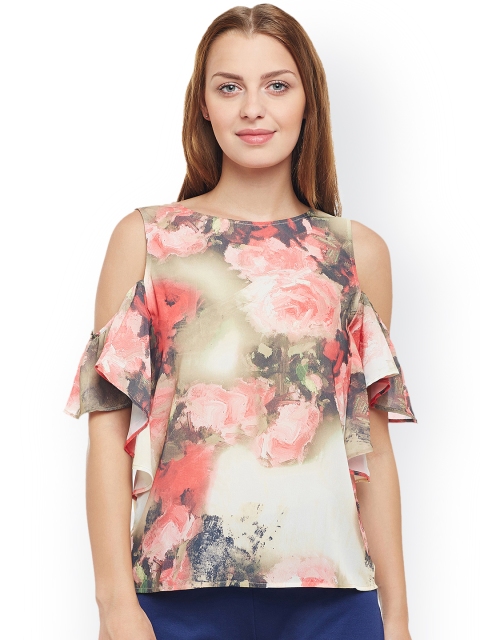 

Latin Quarters Women Red Printed Top