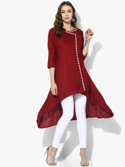 

Sangria Maroon Solid Tunic