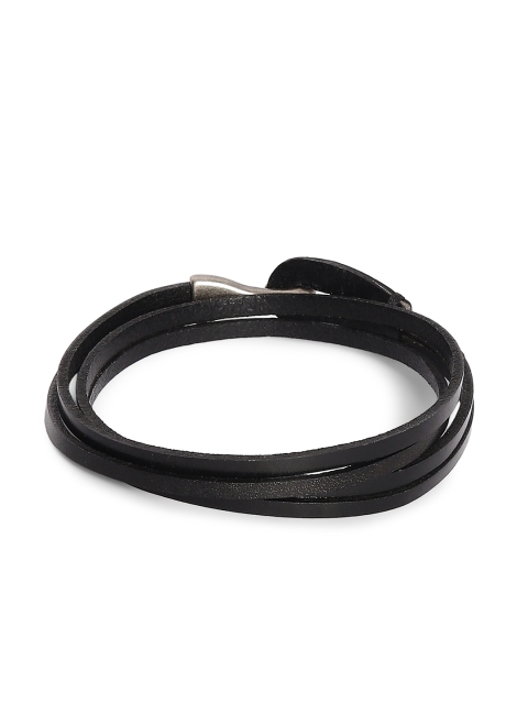 

Alvaro Castagnino Black Fabric Wraparound Bracelet