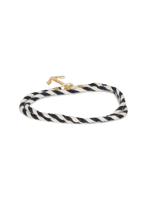 

Alvaro Castagnino Black & White Fabric Wraparound Bracelet