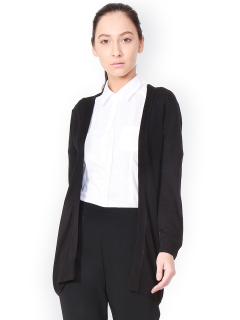 

Van Heusen Woman Women Black Solid Front-Open