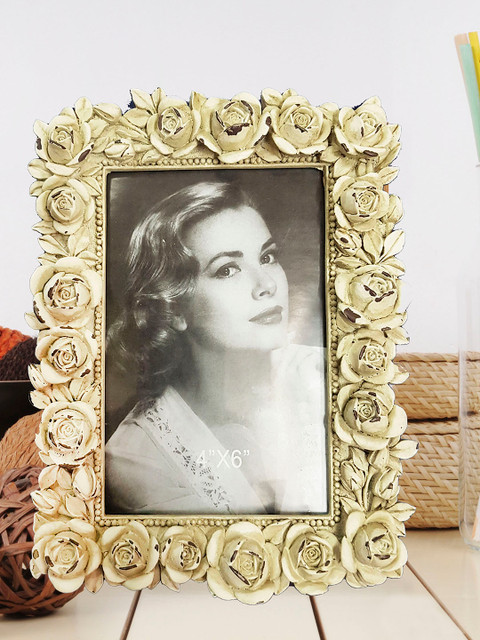 

Art Street Cream-Coloured Floral Photo Frame