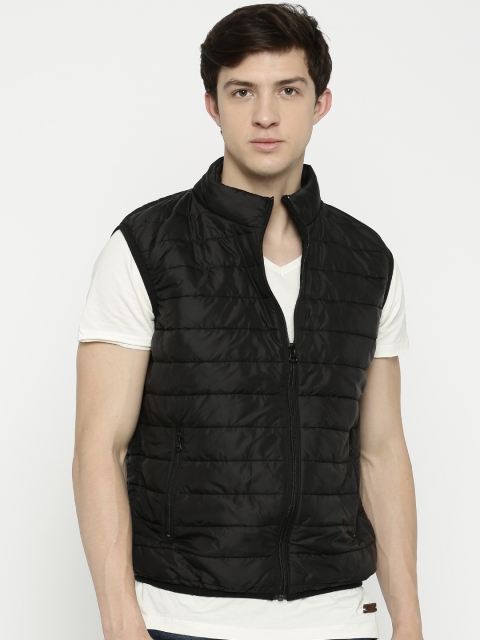 

Flying Machine Men Black Sleeveless Padded Jacket