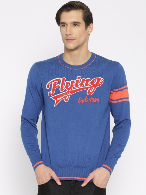 

Flying Machine Men Blue Sweater