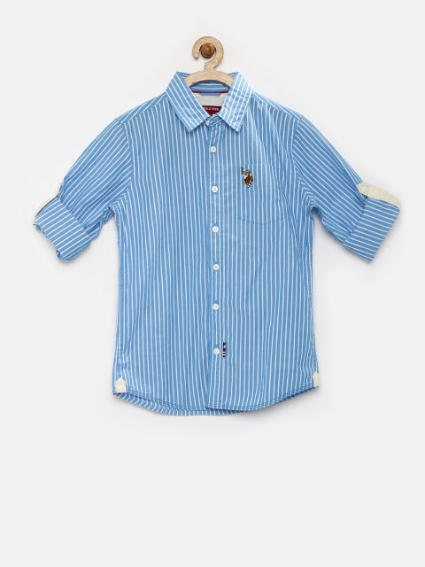 

U.S. Polo Assn. Kids Boys Blue Striped Shirt