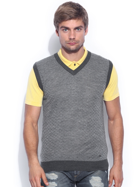 

Arrow New York Grey Melange Sleeveless Sweater