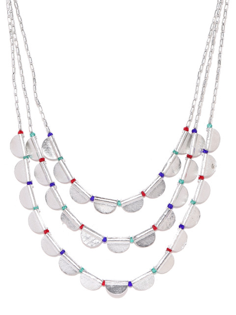 

Infuzze Silver-Toned Layered Necklace