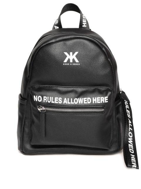

Kook N Keech Women Black Solid Backpack