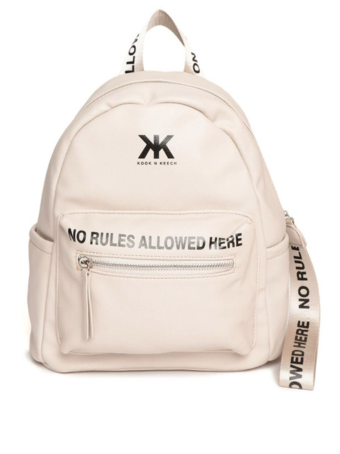 

Kook N Keech Women Grey Solid Backpack