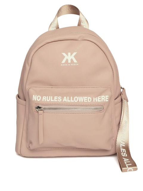 

Kook N Keech Women Dusty Pink Solid Backpack