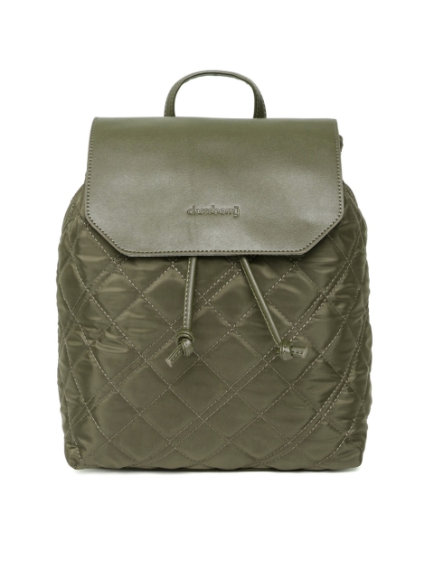 

DressBerry Women Olive Green Quilted Backpack