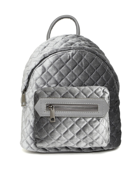 

DressBerry Women Grey Quilted Backpack