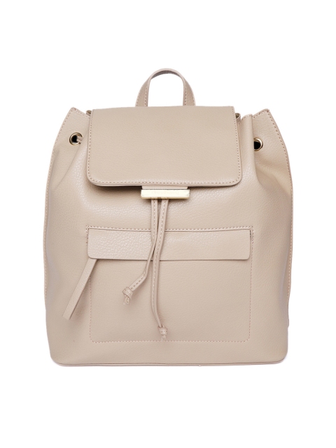 

DressBerry Women Beige Solid Backpack