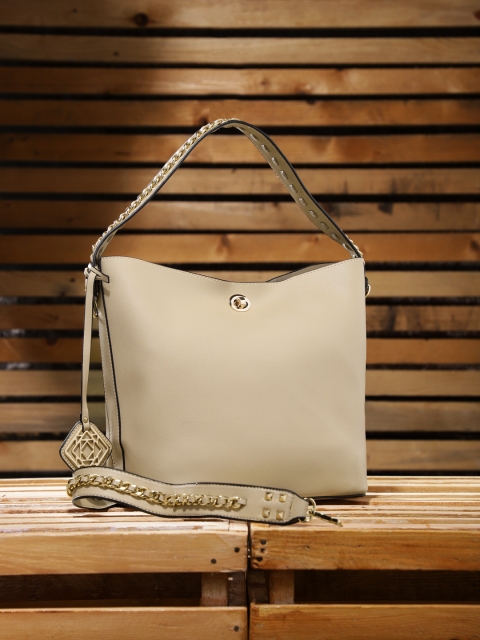 

Roadster Beige Solid Hobo Bag