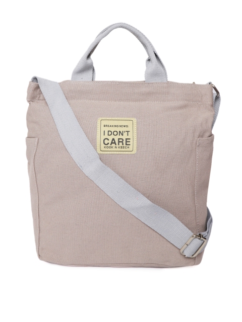 

Kook N Keech Grey Solid Handheld Bag