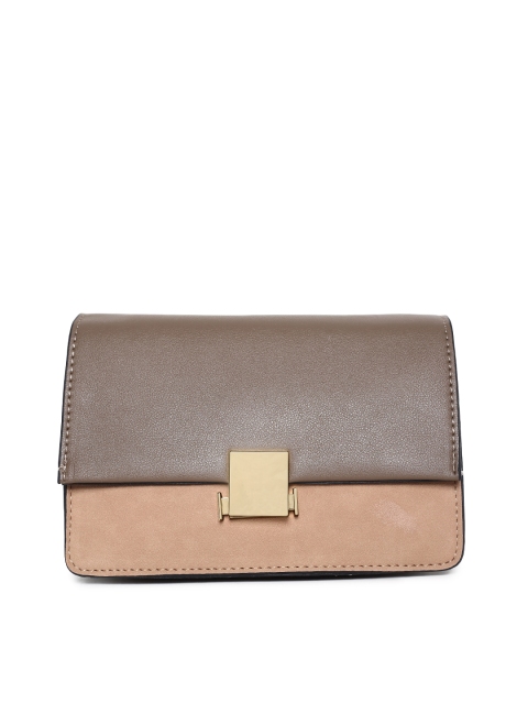 

Mast & Harbour Pink & Taupe Colourblocked Sling Bag