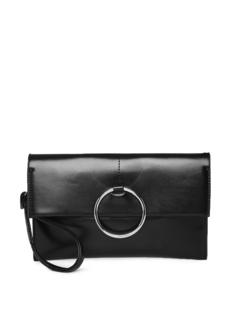 

DressBerry Black Solid Clutch