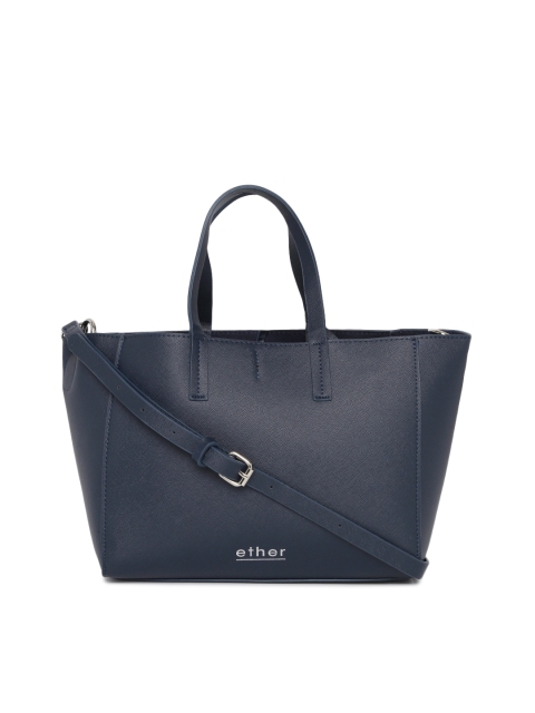 

ether Navy Blue Solid Shoulder Bag