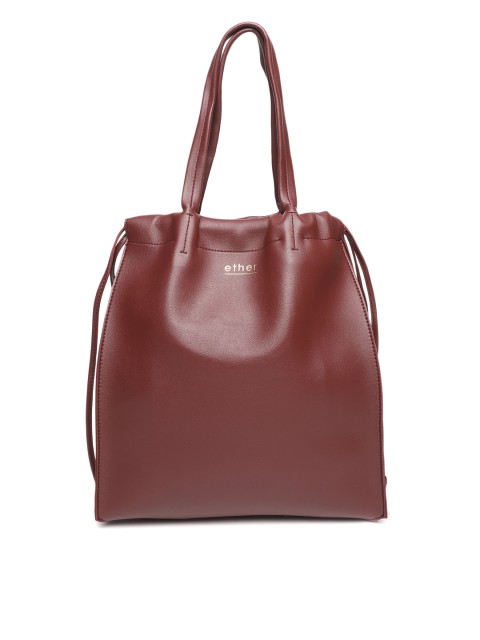 

ether Maroon Solid Shoulder Bag