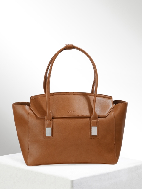 

CORSICA Tan Solid Handheld Bag