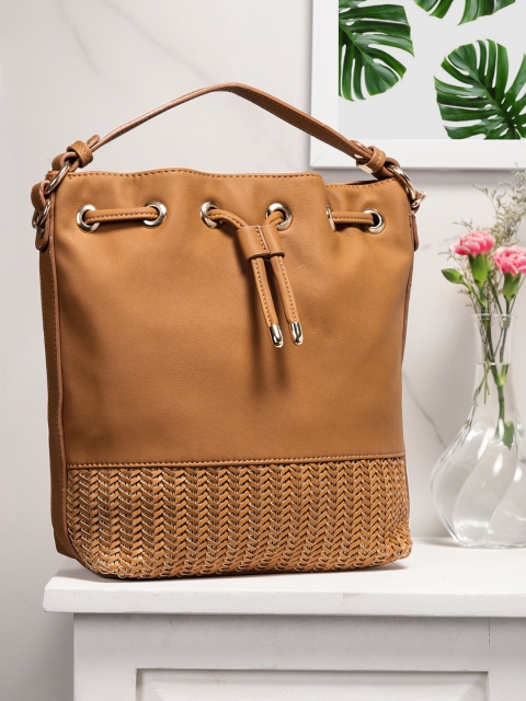 

DressBerry Tan Brown Solid Handheld Bag