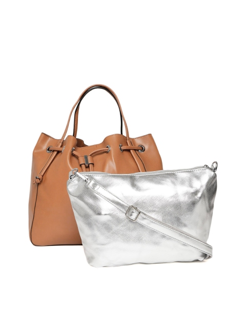 

DressBerry Solid Set of 2 Handbags, Brown
