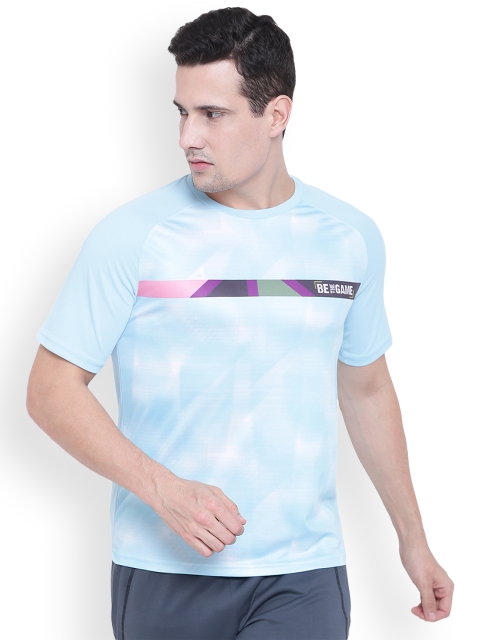 

Alcis Men Blue Printed Round Neck T-shirt