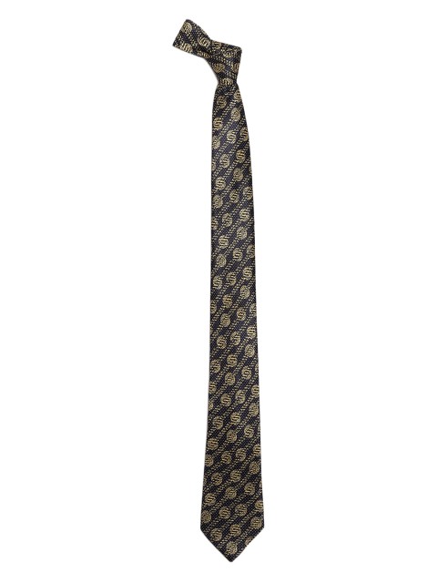 

Alvaro Castagnino Black & Beige Printed Skinny Tie