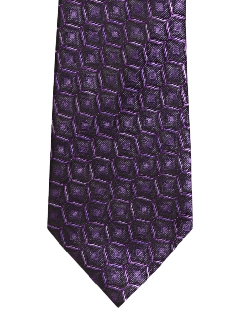 

Alvaro Castagnino Purple Woven Design Skinny Tie