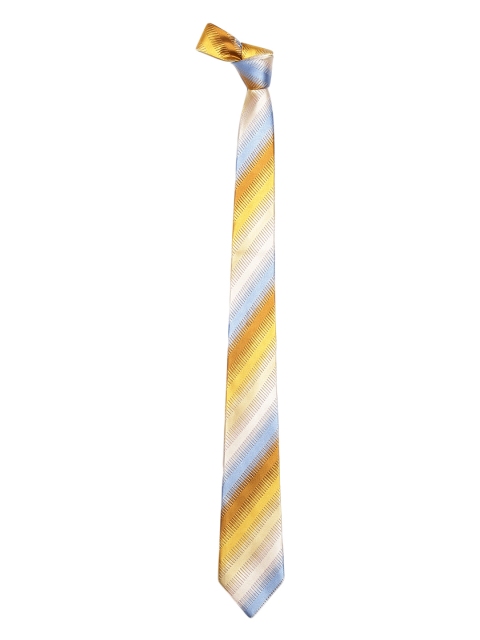 

Alvaro Castagnino Yellow & Blue Striped Skinny Tie