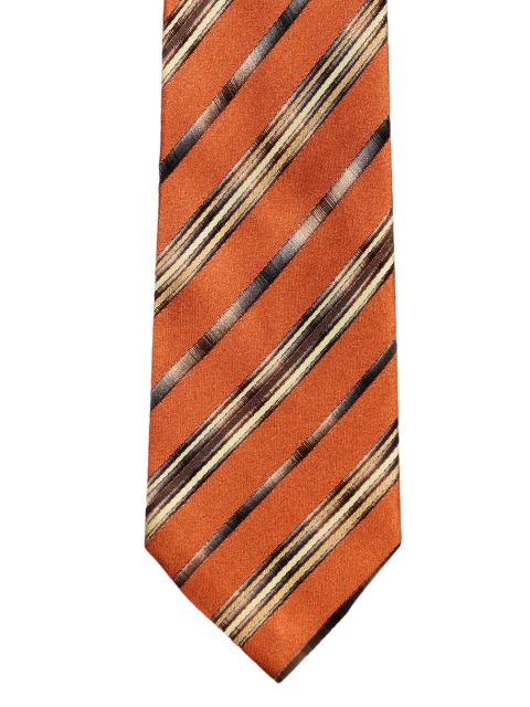 

Alvaro Castagnino Brown & Brown Striped Skinny Tie