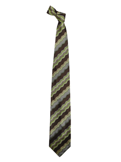 

Alvaro Castagnino Brown & Green Printed Skinny Tie