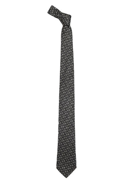 

Alvaro Castagnino Black & Beige Printed Skinny Tie