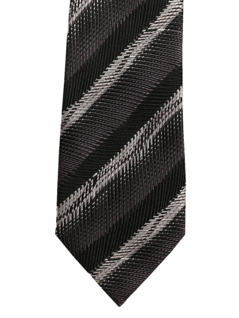 

Alvaro Castagnino Grey & Black Striped Skinny Tie