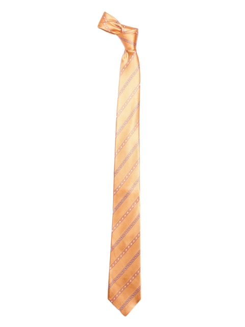 

Alvaro Castagnino Orange & White Striped Skinny Tie