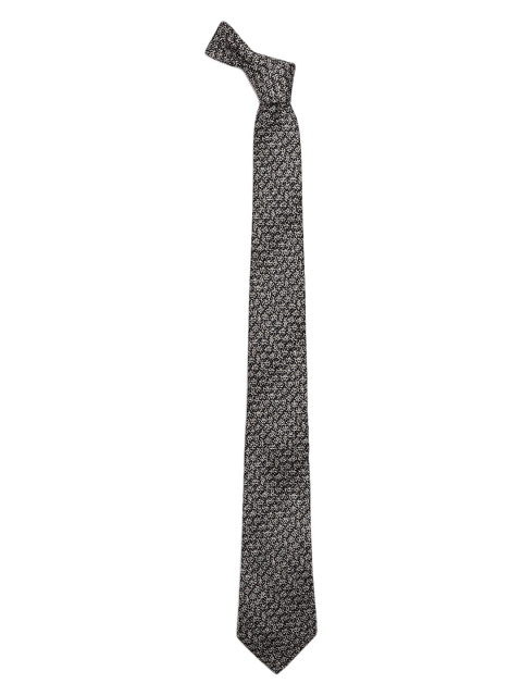 

Alvaro Castagnino Black & Grey Printed Skinny Tie