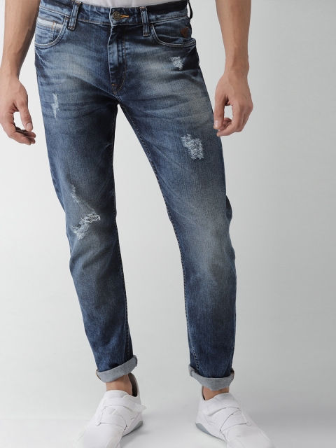 

Harvard Men Blue Slim Fit Mid-Rise Mildly Distressed Stretchable Jeans