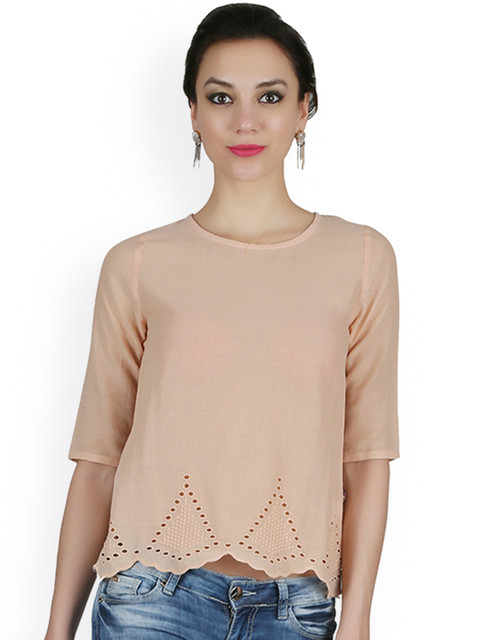 

Juniper Women Beige Solid Top
