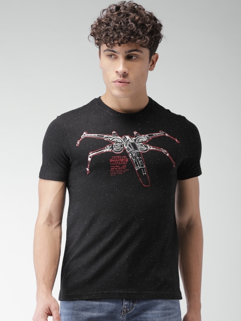 

Celio Men Black Printed Round Neck T-shirt