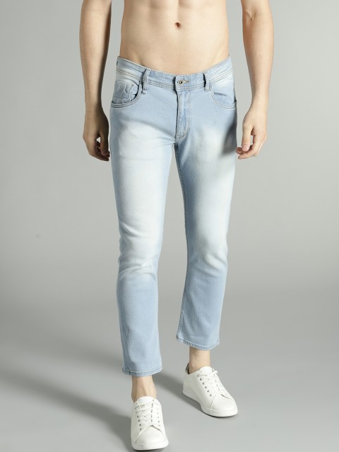 

Roadster Men Blue Skinny Fit Mid-Rise Clean Look Stretchable Cropped Jeans