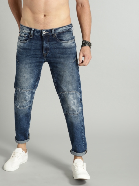 

Roadster Men Blue Slim Fit Mid-Rise Clean Look Stretchable Cropped Jeans