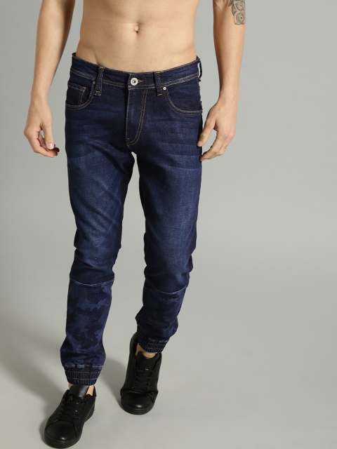 

Roadster Men Navy Blue Slim Jogger Fit Mid-Rise Clean Look Stretchable Joggers