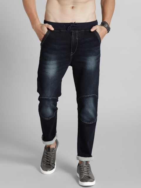 

Roadster Time Travlr Men Blue Jogger Mid-Rise Clean Look Stretchable Jeans