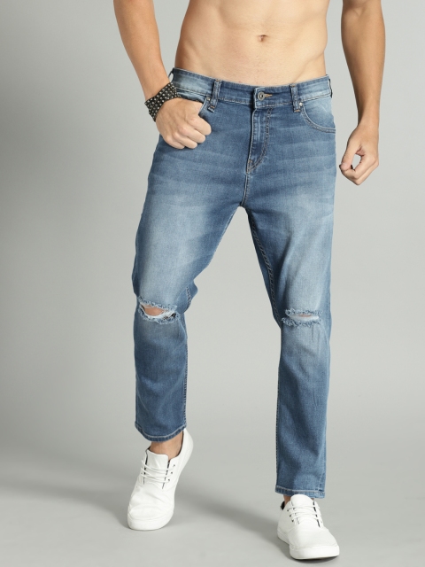 

Roadster Men Blue Skinny Fit Mid-Rise Slash Knee Stretchable Jeans