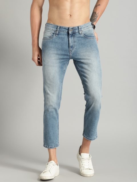 

Roadster Men Blue Super Skinny Fit Mid-Rise Clean Look Stretchable Cropped Jeans