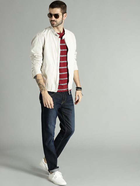 

Roadster Men Navy Blue Slim Fit Mid-Rise Clean Look Jeans