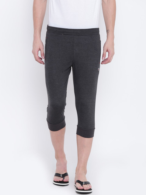 

Sweet Dreams Men Charcoal Grey Solid 3/4th Lounge Shorts MJ-160418COM