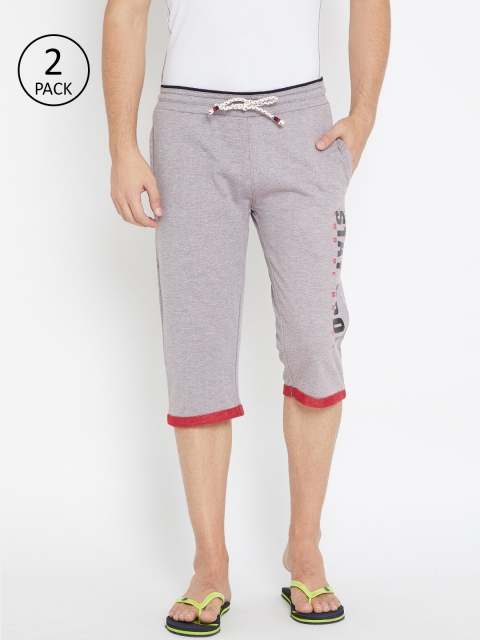 

Sweet Dreams Men Grey Melange Solid Lounge Shorts MJ-162318COM